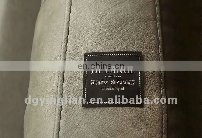 high quality black adhesive sofa furniture woven damask label