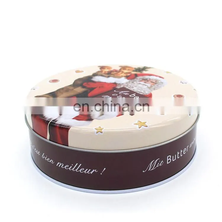 Santa Claus printed christmas gift card packaging metal box