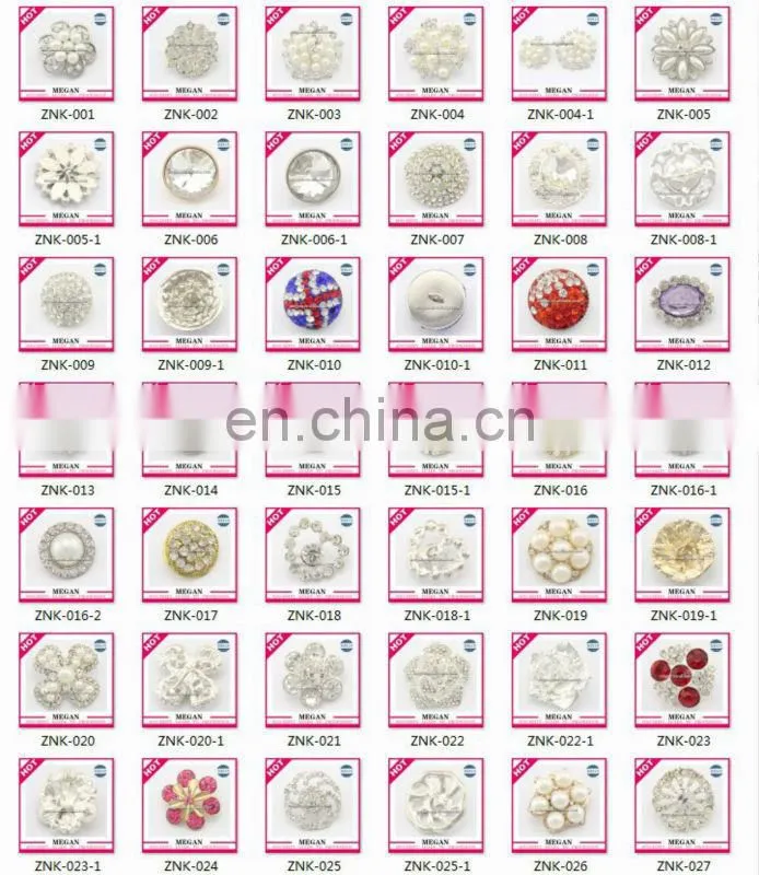 Wholesale High quality pearl rhinestone big crystal button