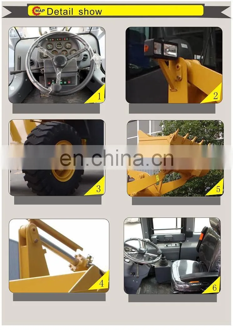 Map Power Middle Size Wheel Loader With CE for sale