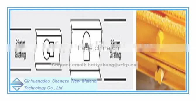 FRP pultruded grating/GRP antiskid grille for plant safety operation