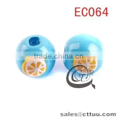 Fashion Jewelry Beads, Glass lemon Beads EC064(DIY)