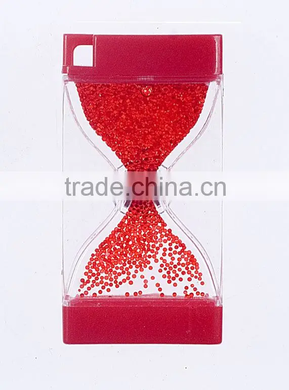 Uniqe Custom LED Light Cubic Shaped Acrylic Liquid Gel Timer, Table Clock, Sand Timer