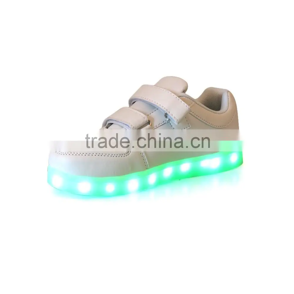 2016 New Arrival kids/children USB charging LED flashing light shoes sneaker