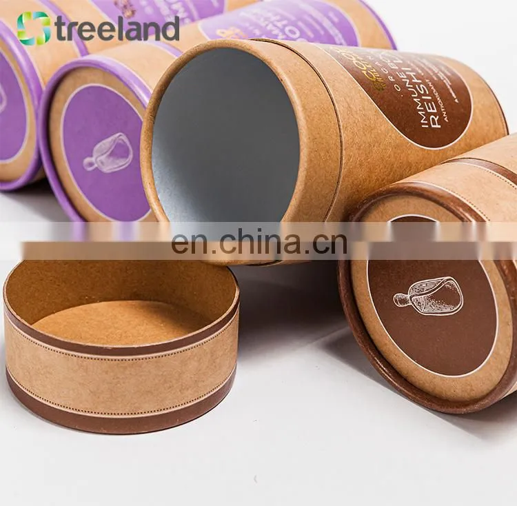 Biodegradable Custom Printed Protein Powder Pure Paper Round Cardboard Paper Tube Packaging Tube Box
