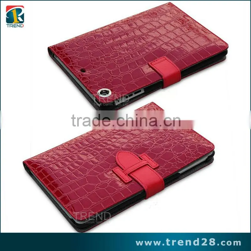 folding kickstand leather case for ipad mini tablet