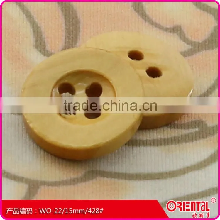 high end natural 4 holes wooden shirt button