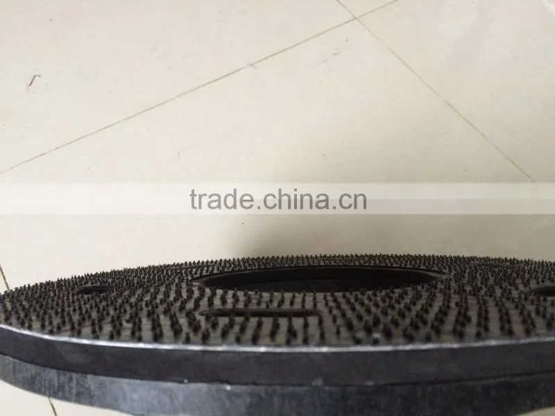 Disc floor sweeper brush pad driver