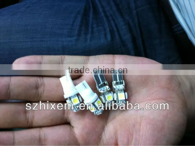 T10 194 Canbus 501 Error Free 5SMD T10 W5W LED Bulb Auotomobile LED Bulbs Canbus W5W 5SMD