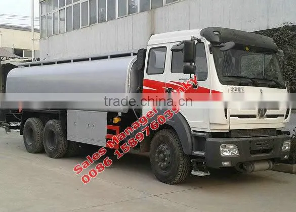 Baotou Beiben portable diesel tanks on wheels 25cbm Diesel Tanker Truck For Sales