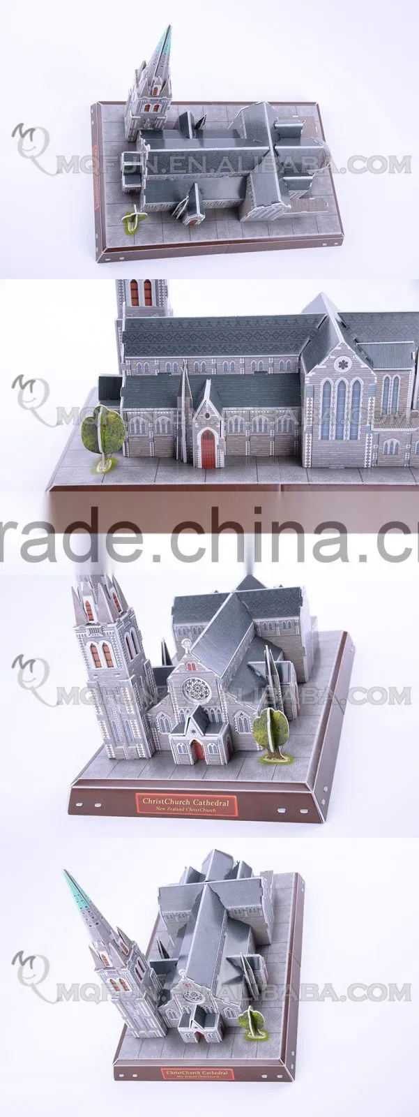 Mini Qute Christchurch Cathedral building block world architecture 3d paper model cardboard puzzle educational toy NO.G168-16