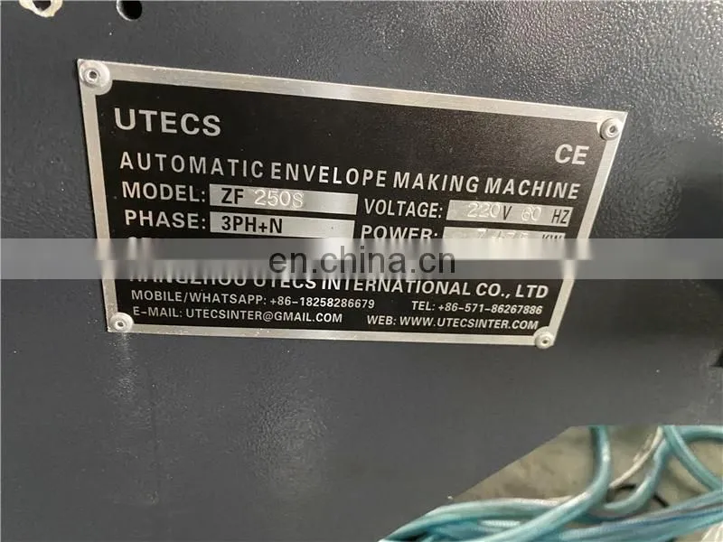ZF250S Automatic mail letter seed mini small paper envelope making machine equipment