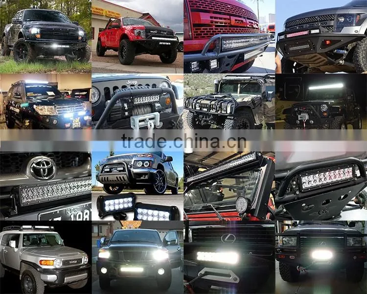 wholesale Waterproof 5D reflectors dual row led offroad light bar light for SUV ATV jeep wrangler 4WD car accessories