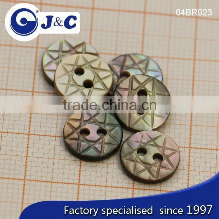 J&C Brown MOP shell buttons,pearl shell buttons for fashion shirt.BR021, BR023