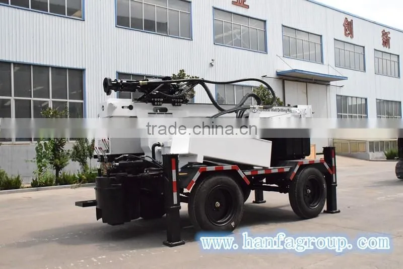 HF510T trailer type 260m water well drilling rig