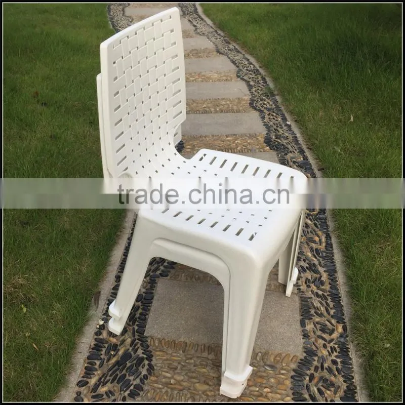 armless plastic chair /white/new design outdoor chair