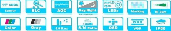 AHD Camera System Outdoor Dome Camera for Surveillance CMOS CCTV Camera