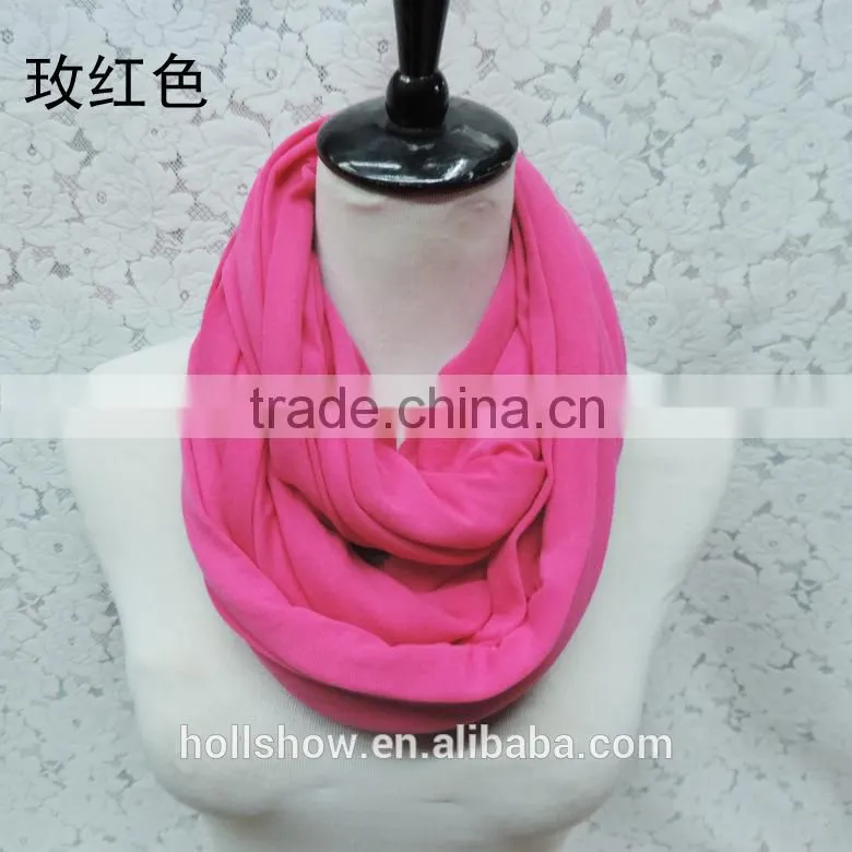Wholesale Solid Color Lady Fashion Infinity Scarf