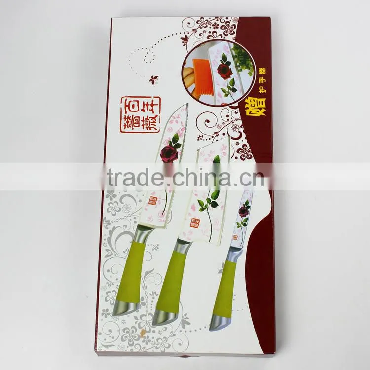Promotional plastic handle knife set