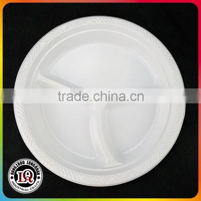 Disposable Compartment Plastic Canteen Plate