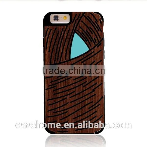 Natural Wood Wooden Hard Case Cover Protect Pattern For Apply Iphone 5s 6