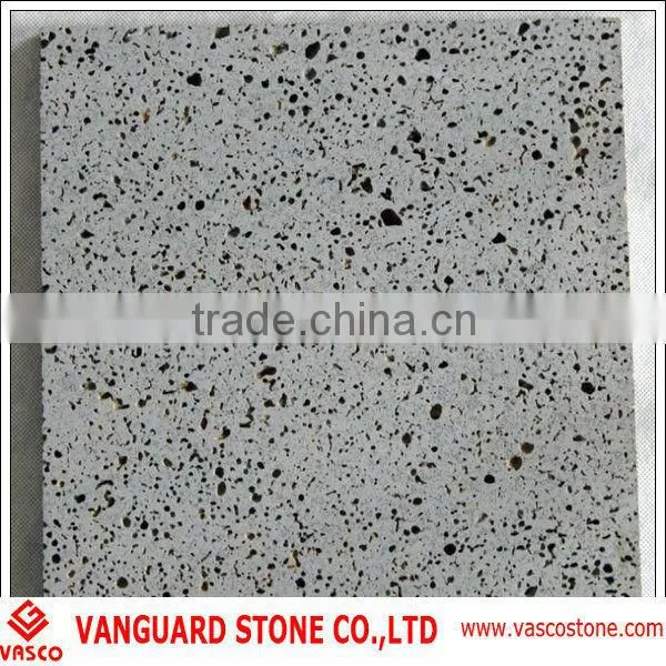 Black lava hole stone
