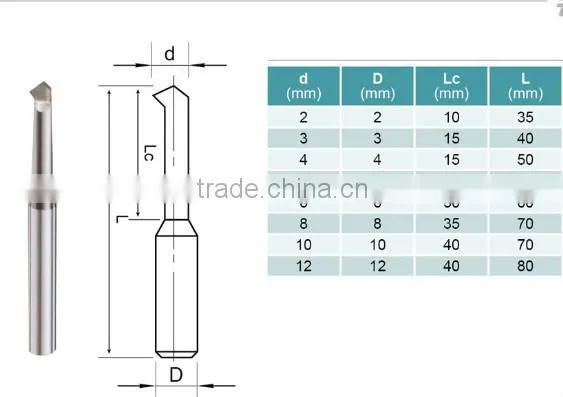 Custom PCD Boring Tool Bit with Any Specification