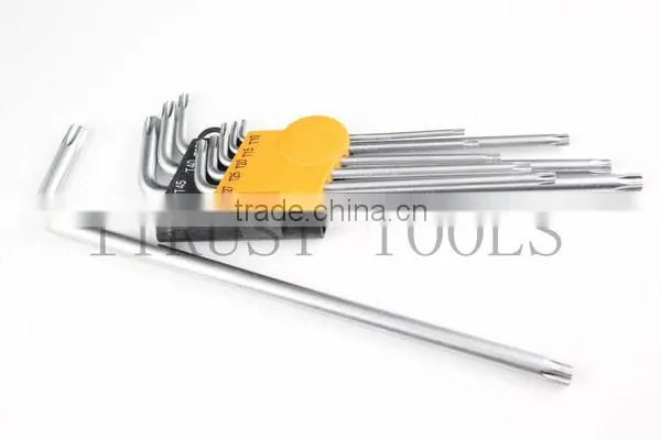 9pcs Extra Long Torx Hex Key Set With Mat Finish