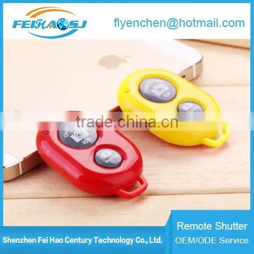 Portable selfie stick with bluetooth remote shutter