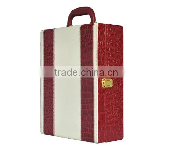 Multicolor High Quality Leather wine case,wine gift set