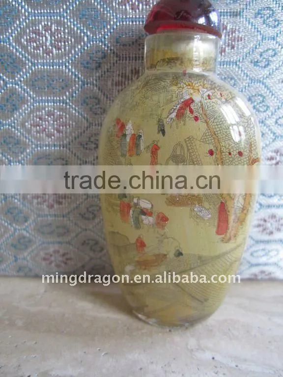 Chinese Traditional snuff box c/w Picture