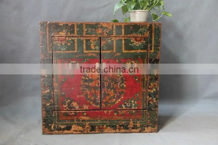 chinese antique furniture painting mongolia cabinet