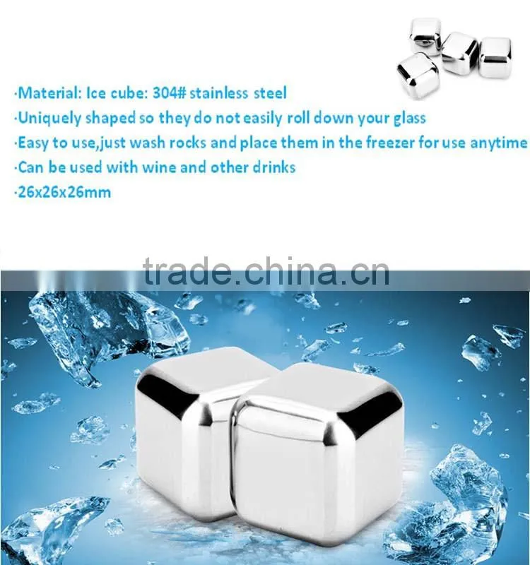 Best gift for boyfriend ! Perfect Stones for Wine ! Whisky Stones Set 304 Stainless Steel Ice Cubes