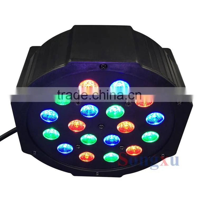 18*1w flat par lighting professional rgb dj led light for disco home party