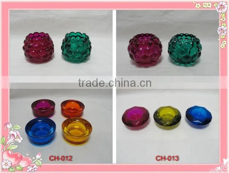 Glass candle holder for home decoration