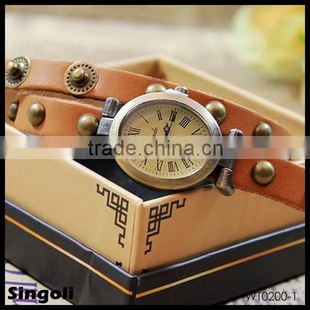 Fashion Classic Elegant Leather Watch Straps Wholesale Roma Number Dial Quartz Woman Watch
