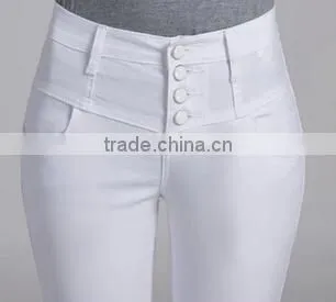 fashion design high quality white ladies pants