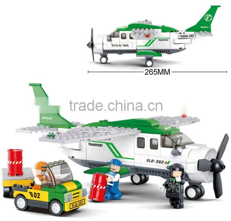 bd-7530362 children building block transport plane plastic intelligent building block 251pcs