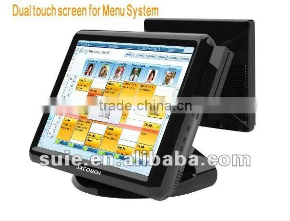Dual touch screen pos terminal pos system for restaurant pos cash register