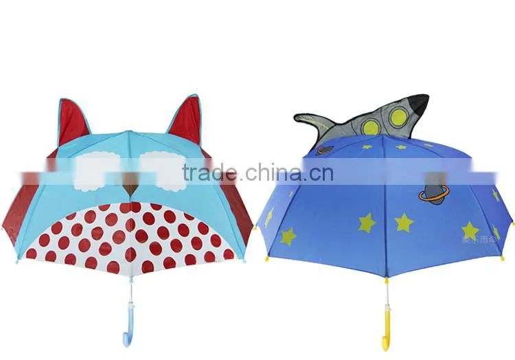2015 muni children cartoon animal shape cheap fashion kids umbrella with two ears wholesale