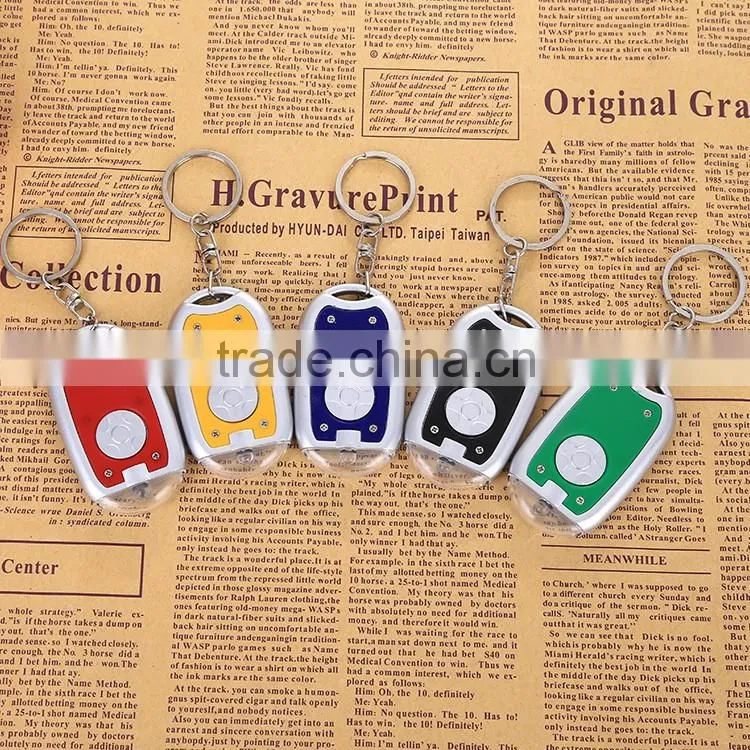 Metal Led keychain with bottle opener