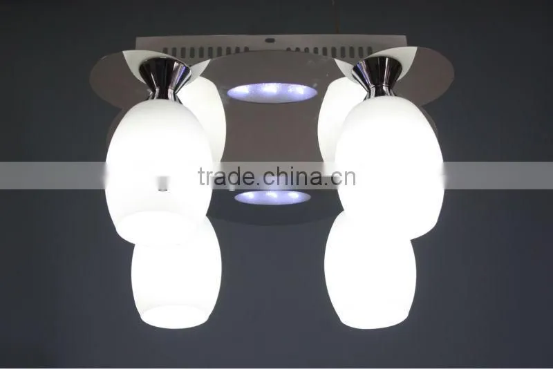 led opal glass chandelier