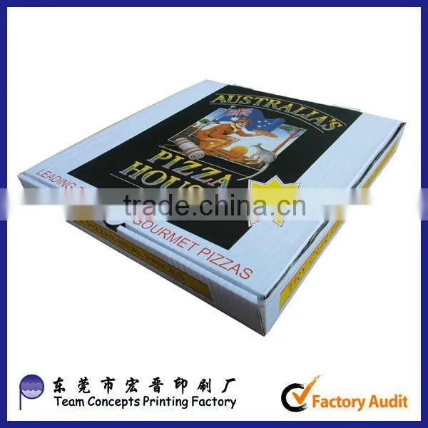 2014 new design corrugated paper pizza box with holes