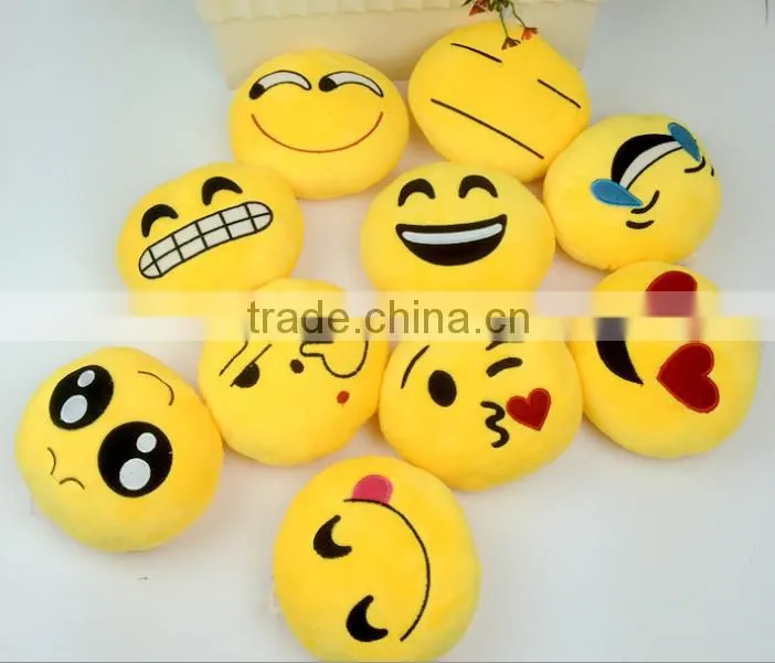 Funny emoji pillow Custom factory emoji key chain emoji key ring