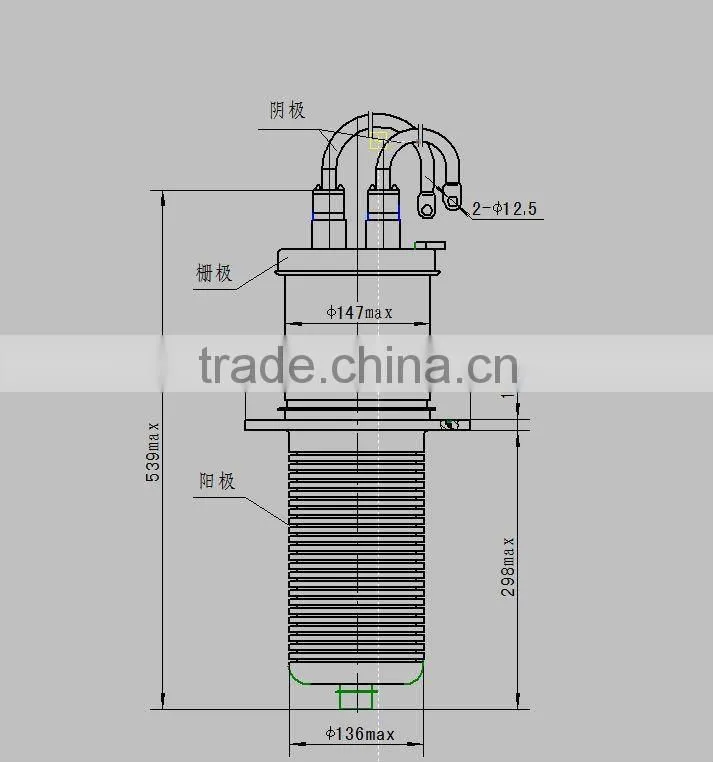 100KW Ceramic Electron Tube Triode FD-911SA Electronic tube FD-911SA