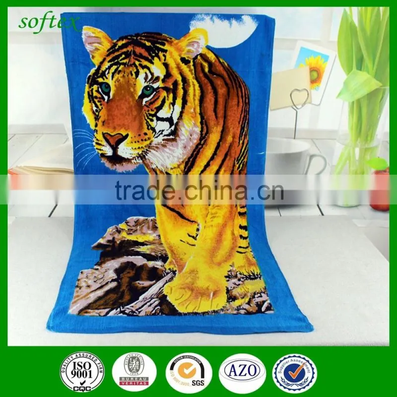 shanghai softex 70x140 350g reactive printed cotton custom imprinted beach towels