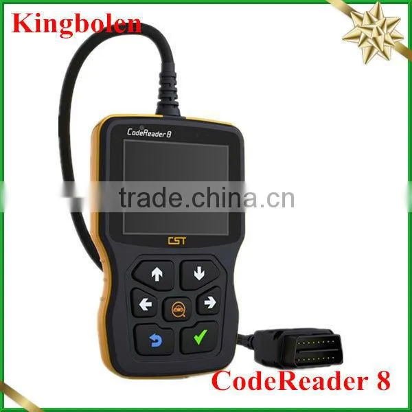 Newest arrival latest code reader 8 scanner tool support the function of OBDII&EOBD with first-class free technical support