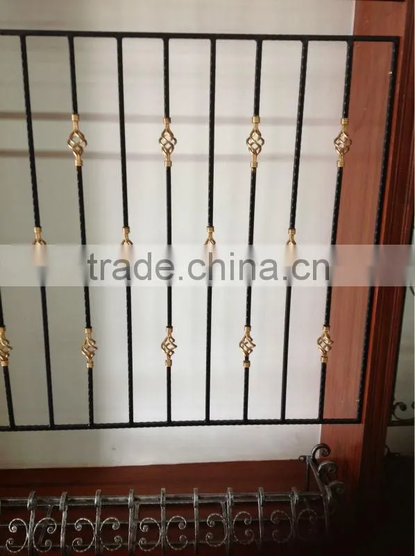Top-selling hand forging iron window fence for house