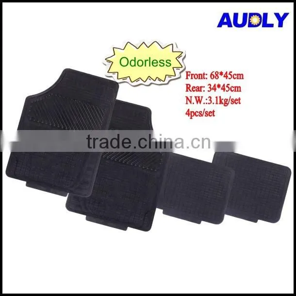 CM5007 Odorless Rubber Car Mats (Set of 4) Black
