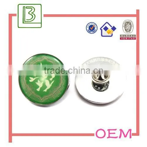 custom metal crytal heart shaped pin badges